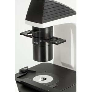 Kern Microscopio invertido OCM 166, FL, PH, trino, inverso, Abbe-N.A.-0,3-Condensador fijo, 10x-40x, 30W LED, Al, 100W HBO, Dl