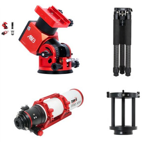 ZWO Telescopio FF80 AP 80/600 Quadruplet con AM3 y Trípode Carbon