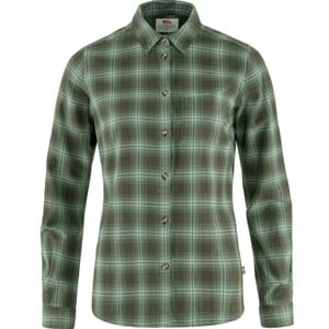 Fjällräven Övik Flanellen Overhemd W, 662-614 Diep Bos-Patina Groen, XS