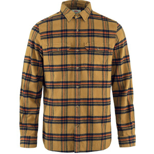 Fjällräven Camisa de franela gruesa Övik M, 232-215 marrón trigo-hoja de otoño, L