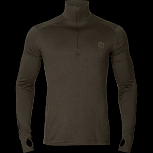Härkila Base All Season half zip marrone scuro, M