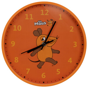 DieMaus Reloj de pared infantil naranja