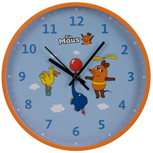 DieMaus Reloj de pared infantil azul