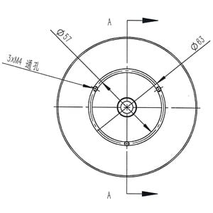 Omegon 3/8''-fotowaadschroefdraad-adapter voor Pro-zuil
