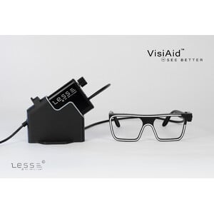 LESS Lupa VisiAid, gafas de iluminación, set completo, mesa