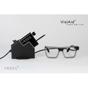 LESS Lupa VisiAid, gafas con iluminación, set completo, de mesa y Mobile