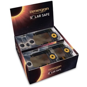 Omegon Zonnefilters Solar Safe Easy Cam-filter in een display met 50 stuks