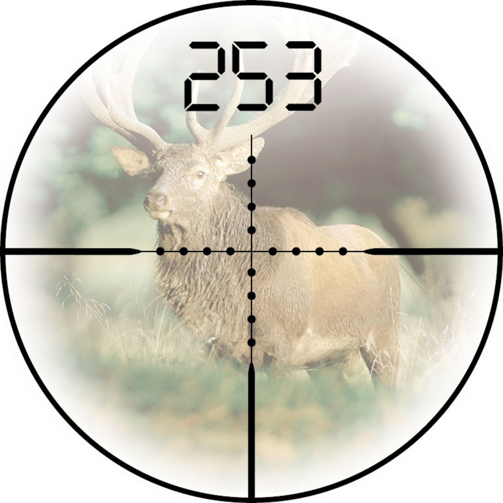 Bushnell Riflescope Laser Rangefinder 412x42 with distance meter, Mil