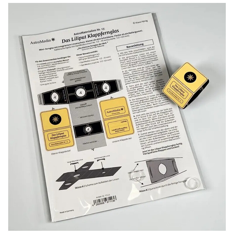 AstroMedia Kit Il binocolo pieghevole Liliput