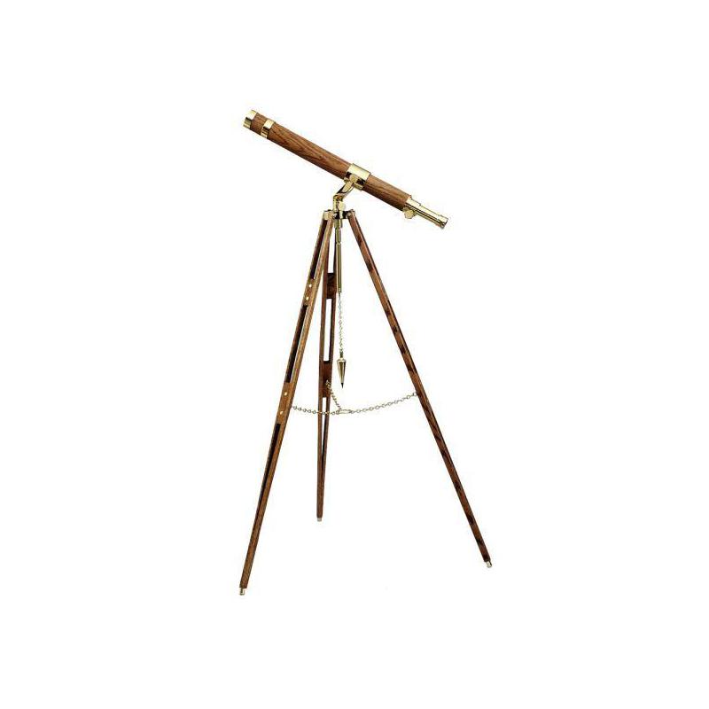 The Glass Eye Brass telescope Cape Cod Designer Series Tripod made of Mahagoni