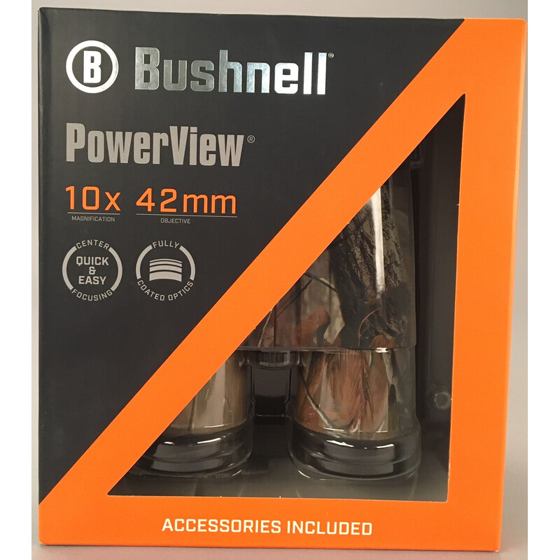 Bushnell Binoculars Powerview 10x42, Realtree Camo