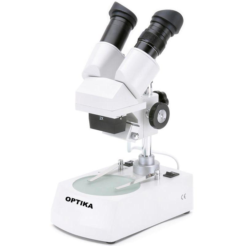 Optika Stereo microscoop S-20-2L, 20x, binoculair, gereflecteerd en doorgelaten licht