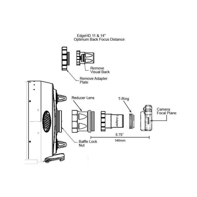 Celestron Adaptors T adapter for EdgeHD 9.25"/11"/14"