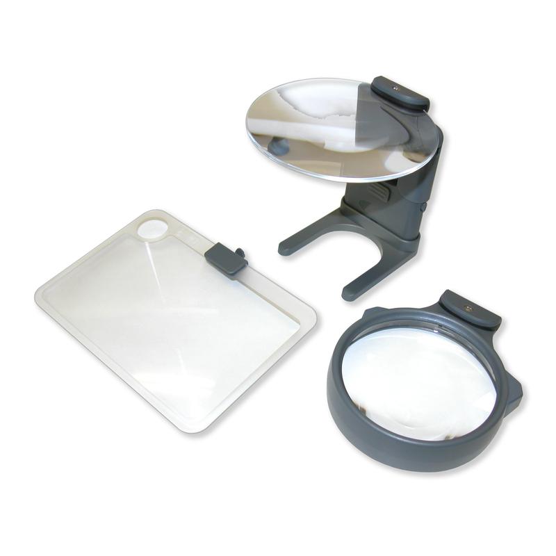 Carson Magnifying glass Hobby Magnifier 3-piece magnifier set, illuminated