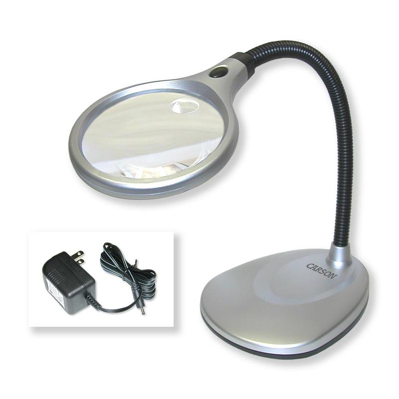 Carson DeskBrite-200 table lamp with built-in 2x/5x magnifying glass