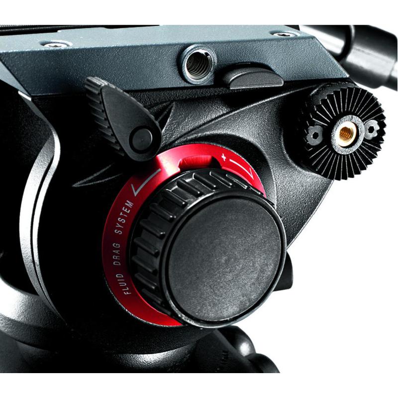 Manfrotto Treppiede Carbonio 504HD,536K con testa video e base livellante