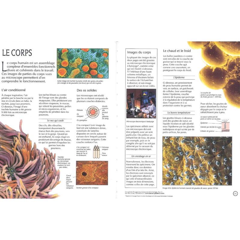 Edition Usborne Le Monde Microscopique book, French