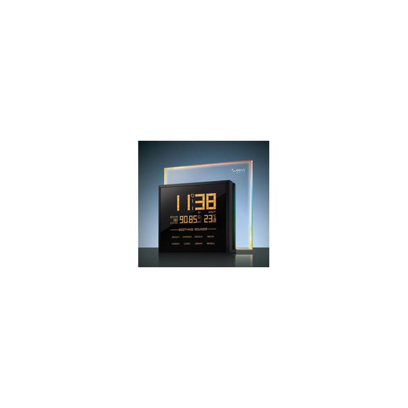Oregon Scientific Wireless weather station Rainbow clock with FM radio and 8 soothing sounds