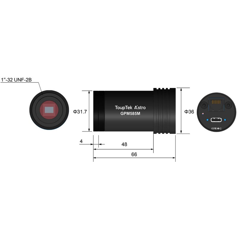 ToupTek Cámara Astro Guiding-Kamera GPM585M