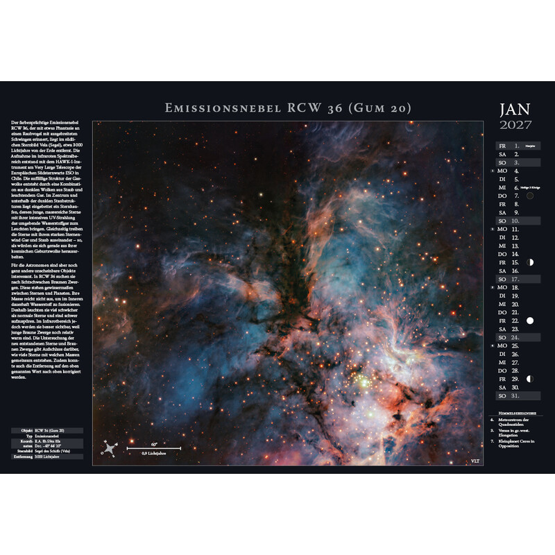 Astronomie-Verlag Calendario Weltraum-Kalender 2027
