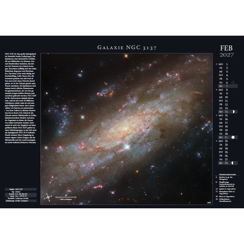 Astronomie-Verlag Calendario Weltraum-Kalender 2027