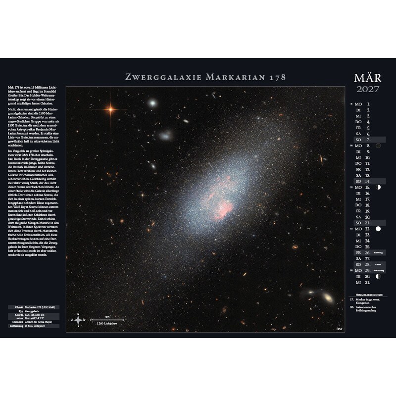 Astronomie-Verlag Calendario Weltraum-Kalender 2027