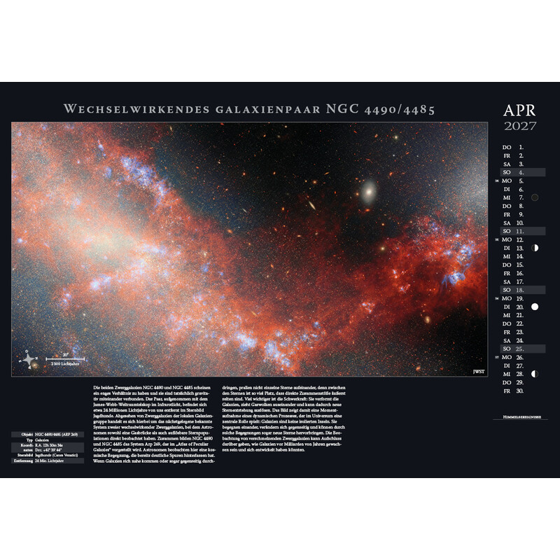 Astronomie-Verlag Calendar Weltraum-Kalender 2027