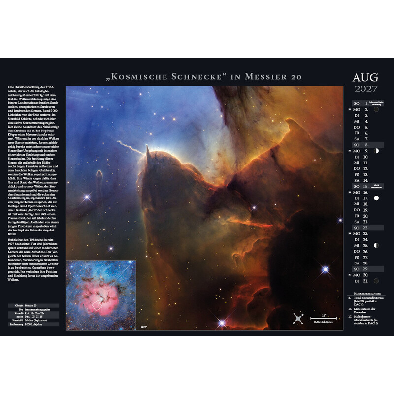 Astronomie-Verlag Calendario Weltraum-Kalender 2027