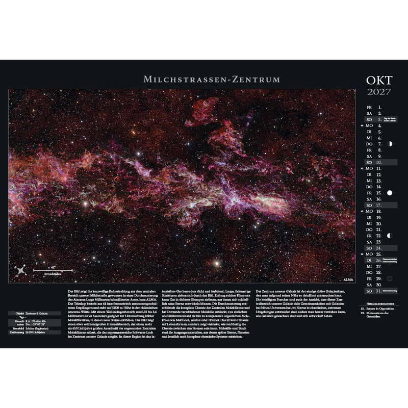 Astronomie-Verlag Calendarios Weltraum-Kalender 2027
