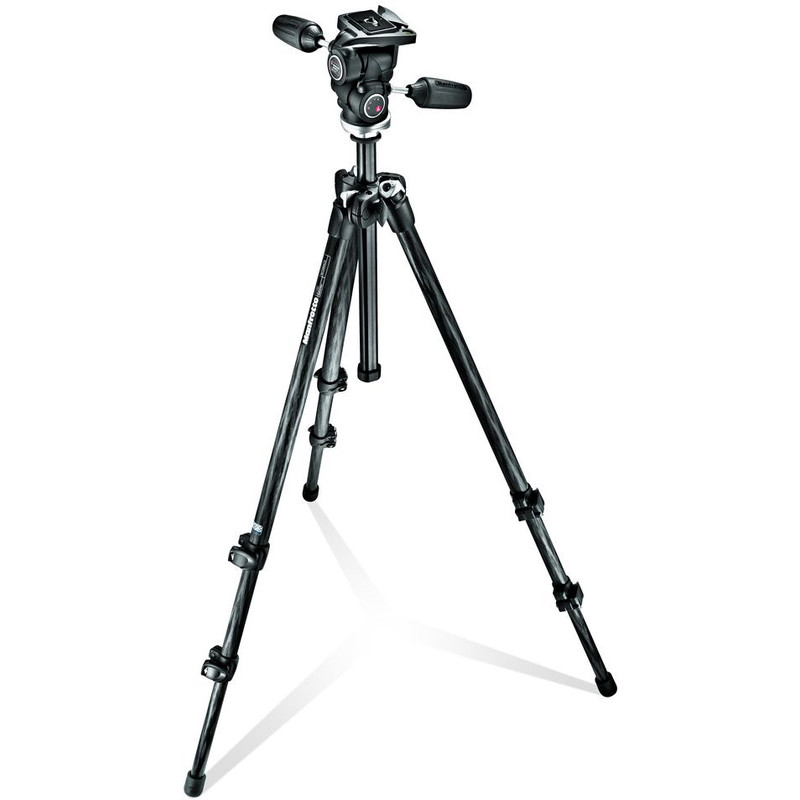 Manfrotto MK294C3-D3RC2 carbon-fibre tripod set with 3-way tilt-head