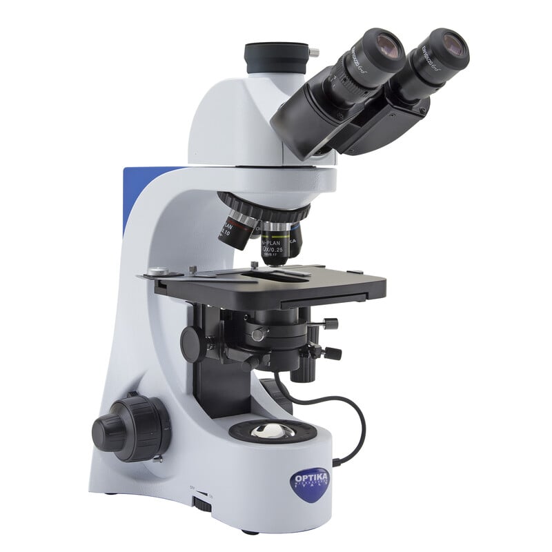 Optika B-383DK dark trinocular microscope,