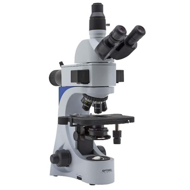 Optika B-383LD1-fluorescence, trinocular microscope, B filter