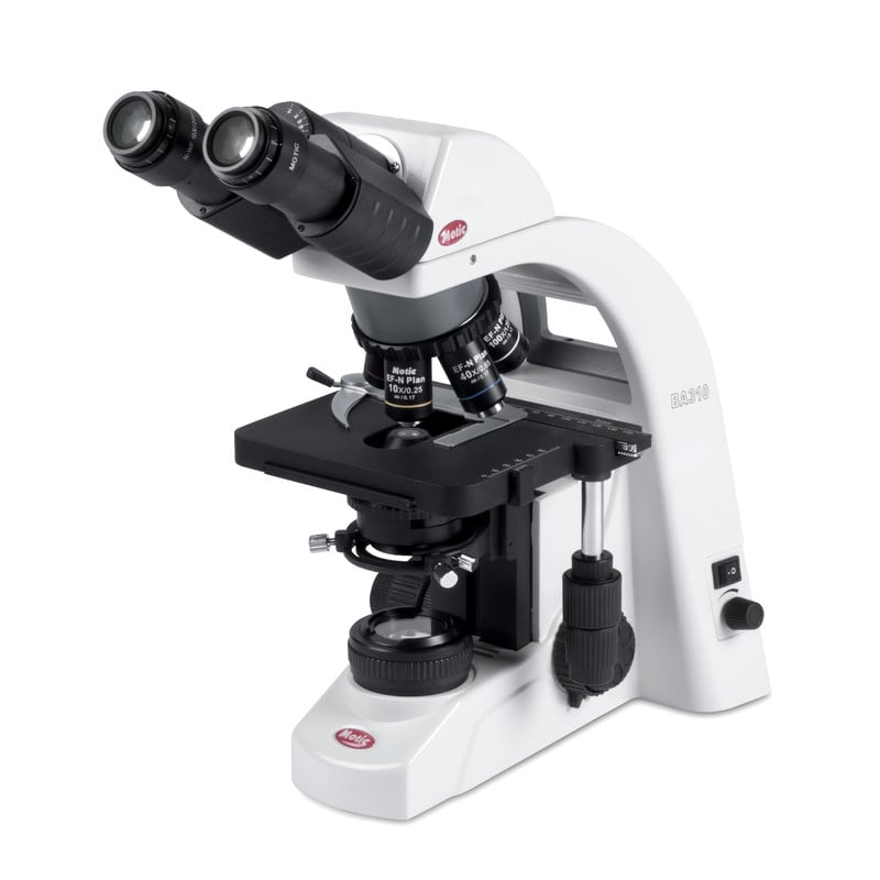 Motic Microscoop BA310E, bino, BF, infinity, EC- plan, achro, 40x - 400x, Hal 30W, LED 3W (opt.)