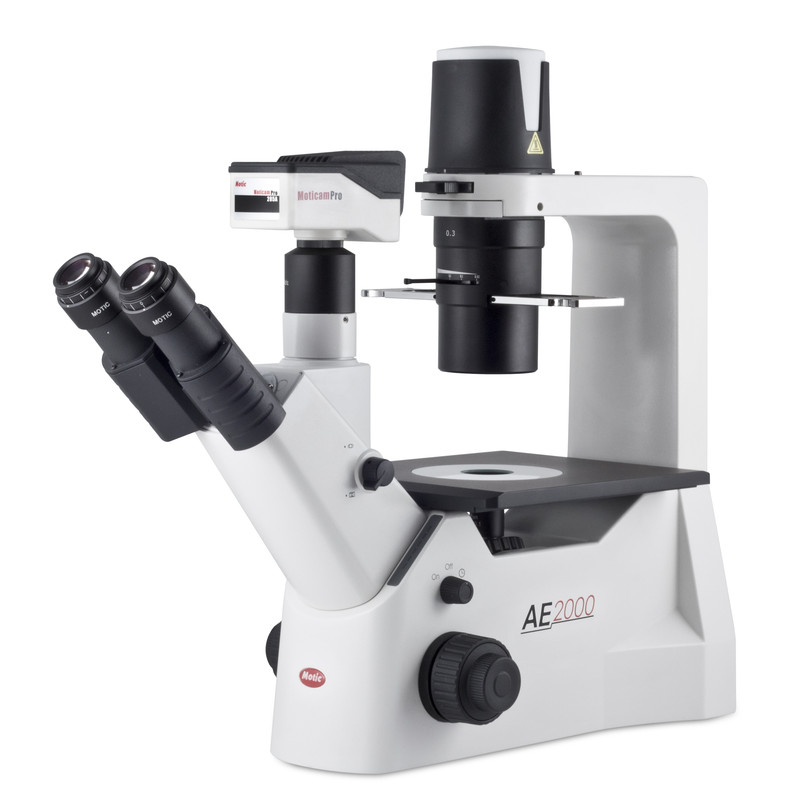Motic Inverted microscope AE2000 trino, infinity, 40x-400x, phase, Hal, 30W