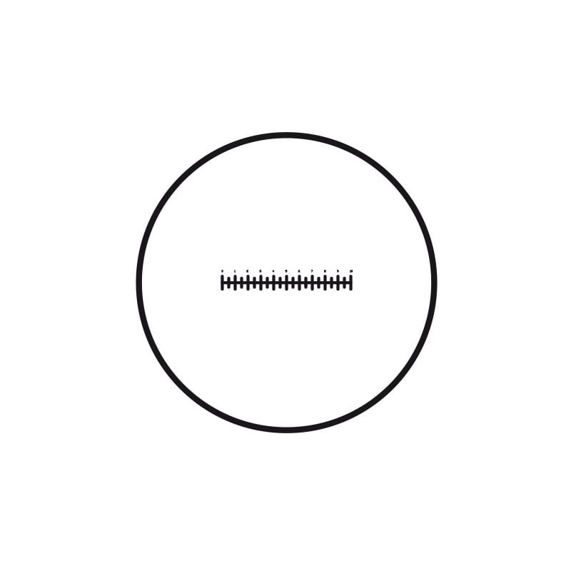 Motic micrometer reticle Reticle scale (10 mm in 100 divisions), (Ø25 mm)