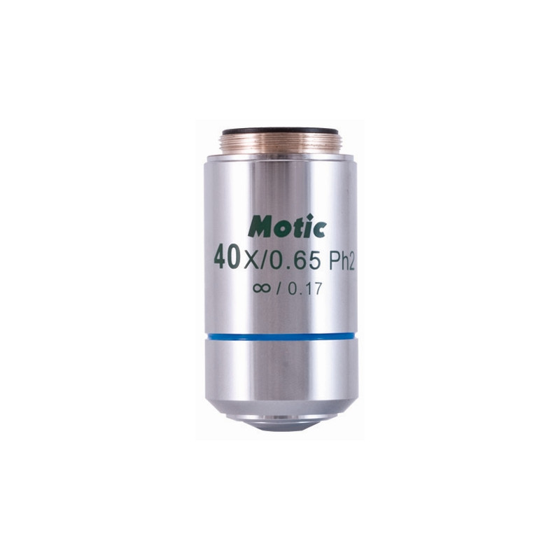 Motic CCIS plan achromatic EC-H PLPH 40X/0.65 positive phase objective (sprung) (AA = 0.5mm)