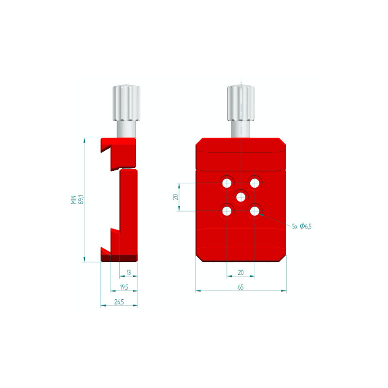 PrimaLuceLab PLUS Vixen / Losmandy prism clamp