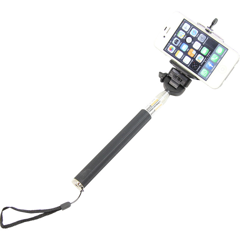 Aluminium monopod Selfie-Stick für Smartphones und kompakte Fotokameras,  pink