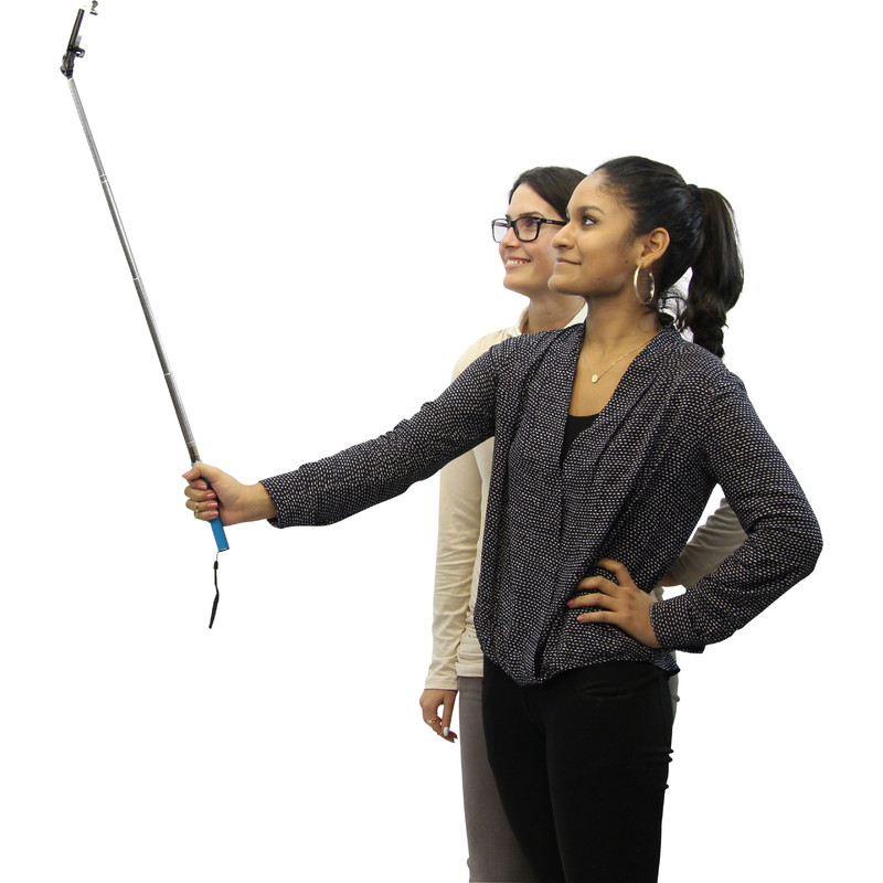 Monopiede Aluminio Selfie stick per Smartphone e fotocamere compatte, blu