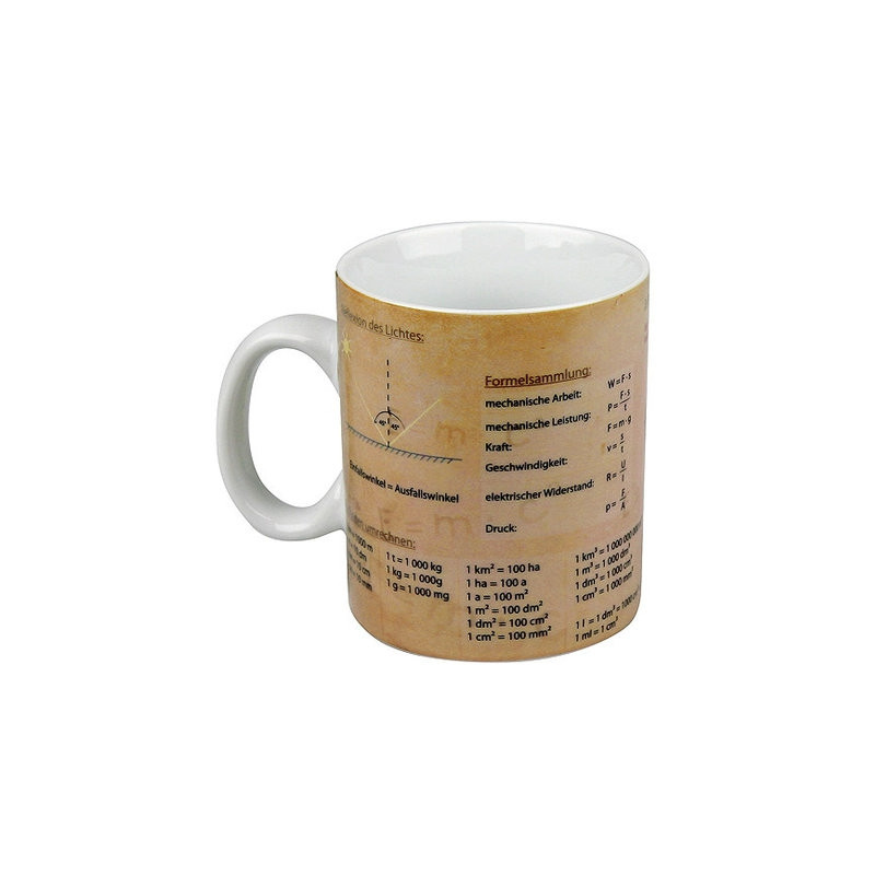 Könitz Cup Physics knowledge mug (in German)