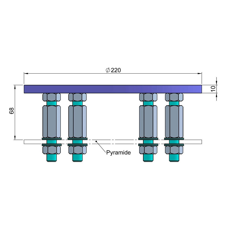 euro EMC Column P200 observatory pier, 140cm overall height