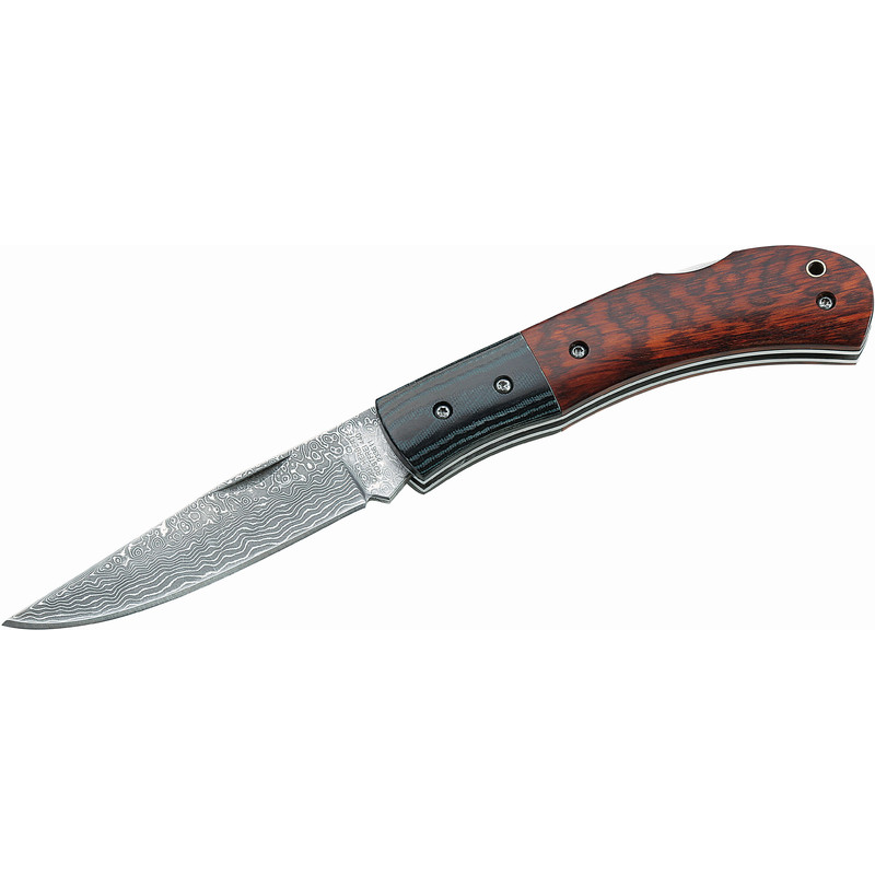 Herbertz Messen Damascus zakmes, slangenhouten handvat, Nr. 233611