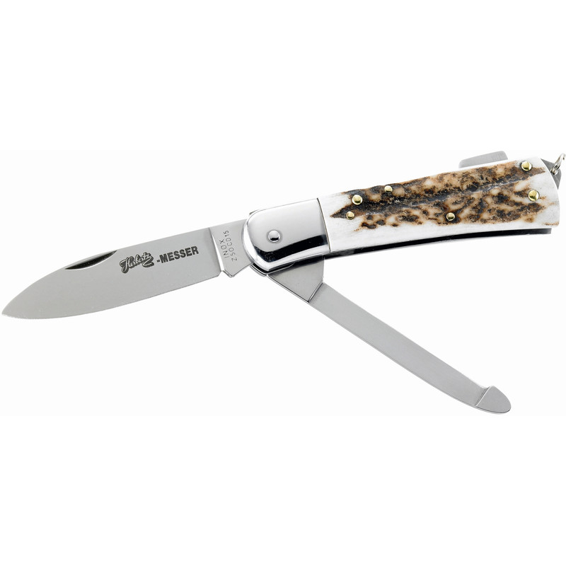 Herbertz Coltelli Coltello tascabile, impugnatura in corno, n. 258910