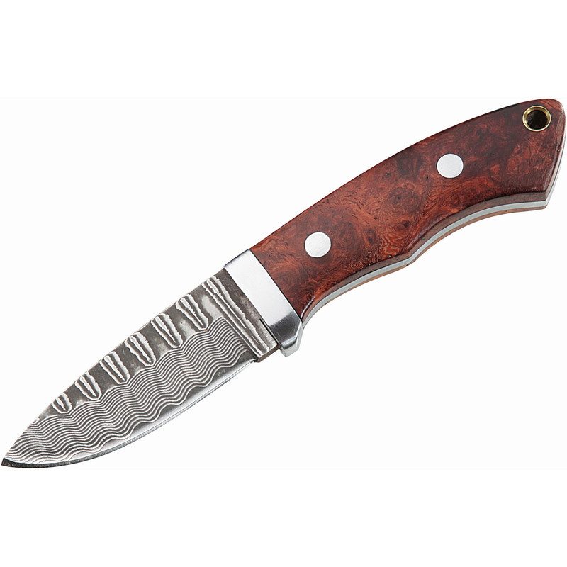Herbertz Knives Damascene knife, root wood grip, 105706