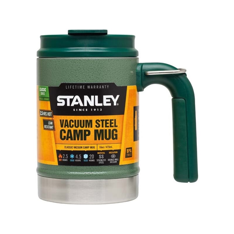 Stanley thermos mug with twist lid, 0.35 L - green