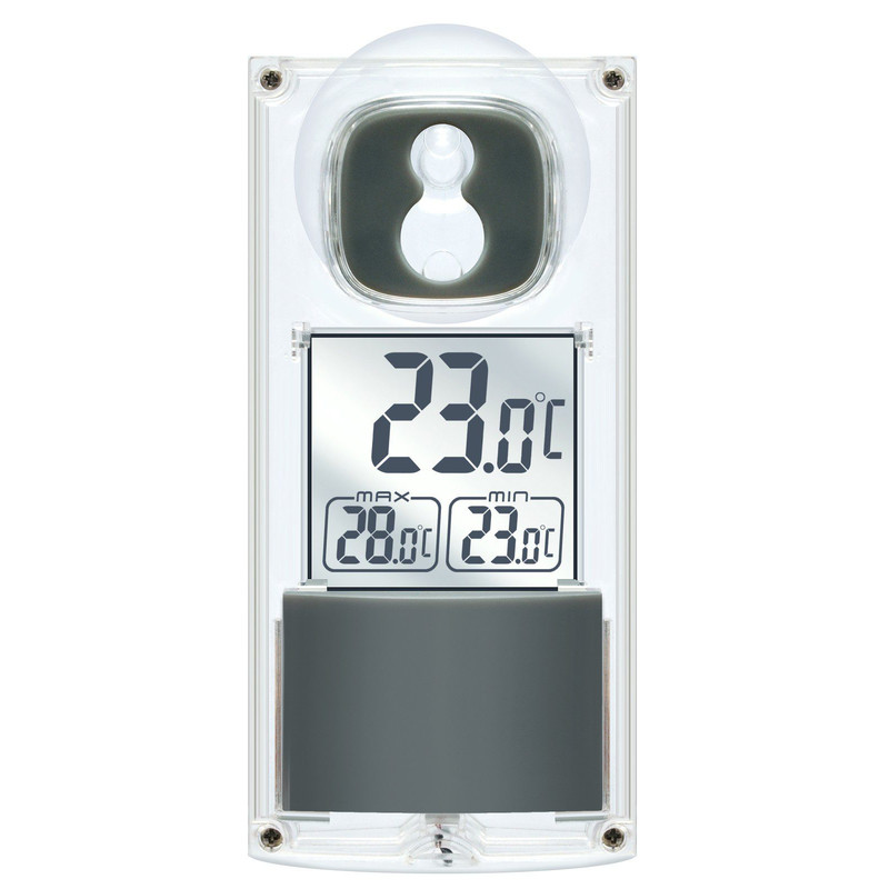 Digital Weather Station Suction Cup Indoor Outdoor Thermometer