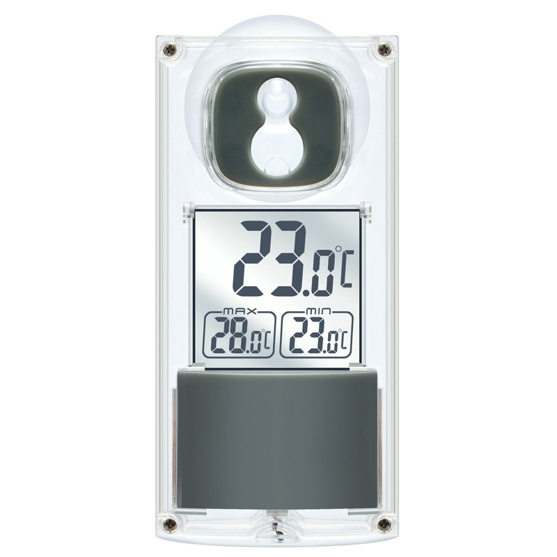 Digital Weather Station Suction Cup Indoor Outdoor Thermometer Large LCD  Window Thermometer Hydrometer