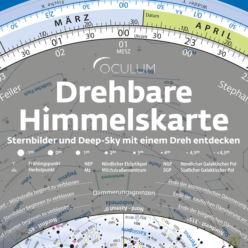 Oculum Verlag Star chart Swivelling sky map