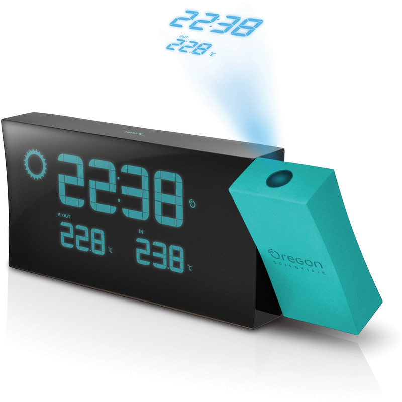 Oregon Scientific Weerstation Prysma projectiewekkerradio met weersvoorspelling BAR 223P, blauw