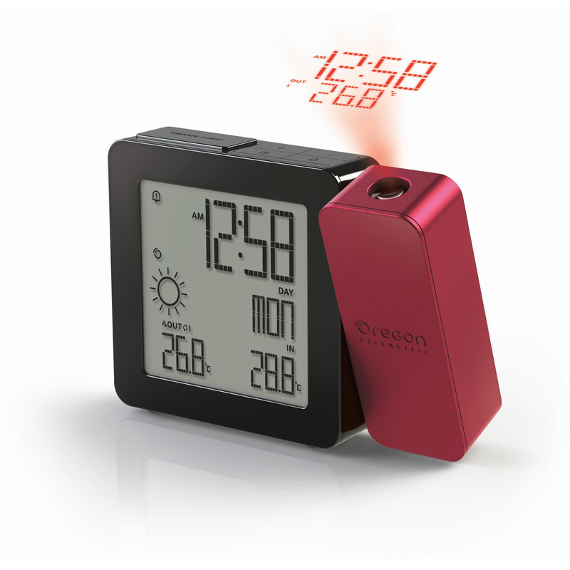 Oregon Scientific PROJI BAR 368P radio-controlled clock and weather station, burgundy